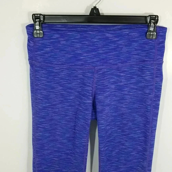 {Athleta} Purple Spacedye Print Activewear  Leggings - Picture 6 of 12